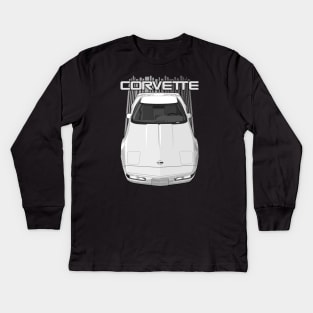 Corvette C4-white Kids Long Sleeve T-Shirt